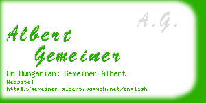 albert gemeiner business card